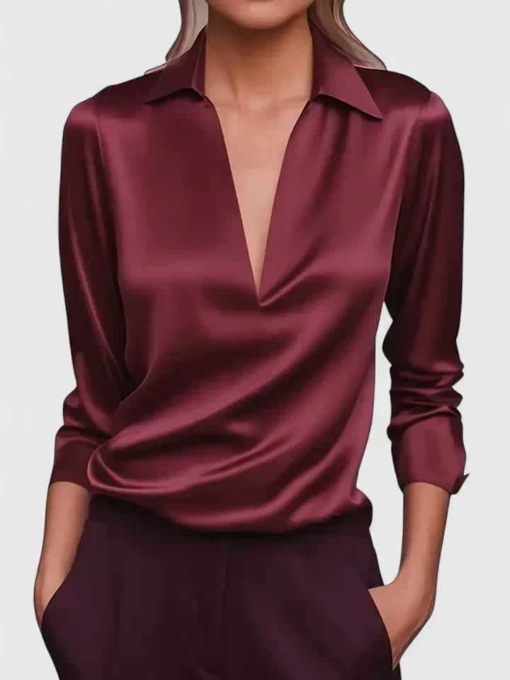 Calvina | Verfijnde Blouse