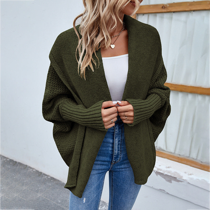 Oversized gebreid vest met brede kraag