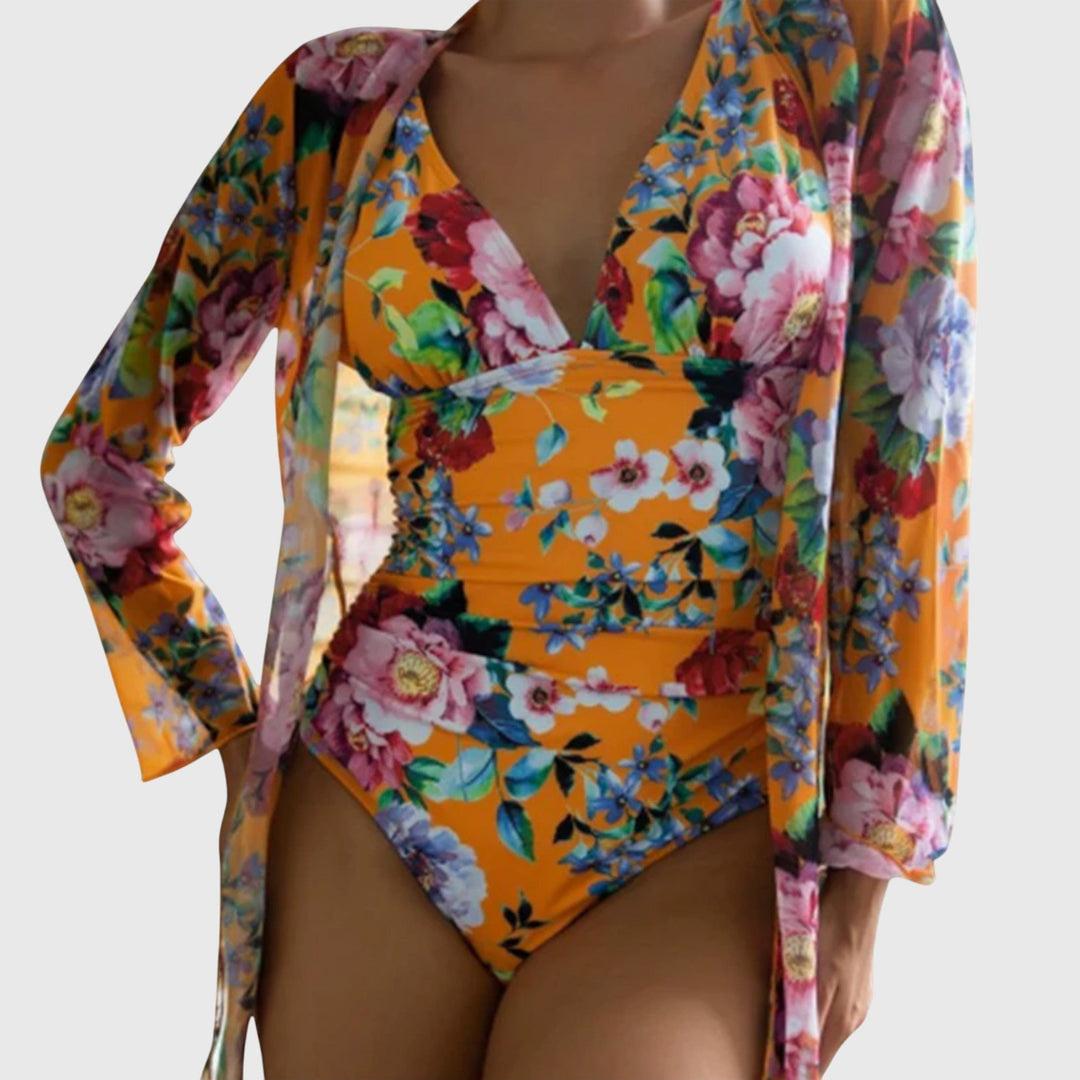 Ruby | Dames Bloemenprint Zomer Badpak Set