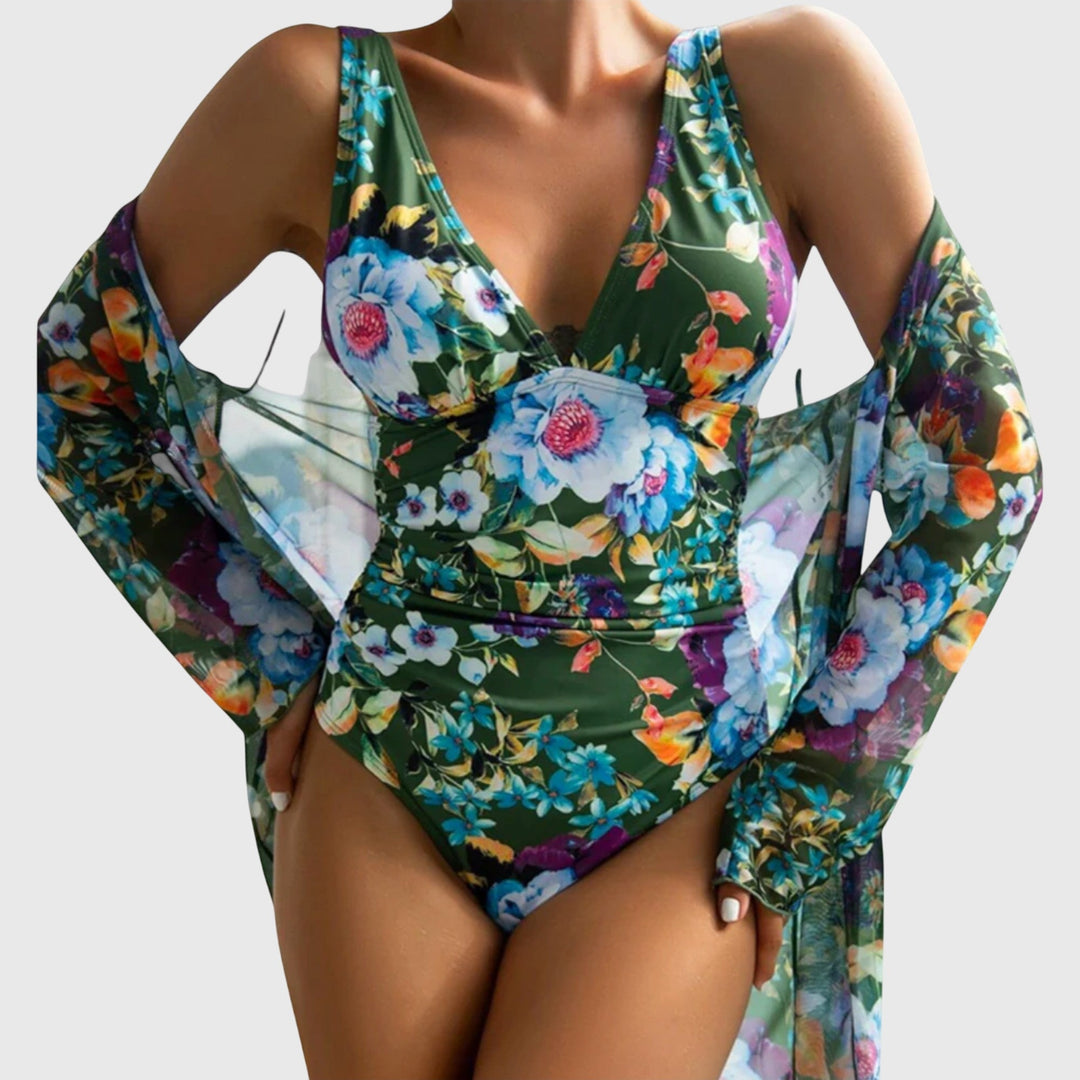 Ruby | Dames Bloemenprint Zomer Badpak Set