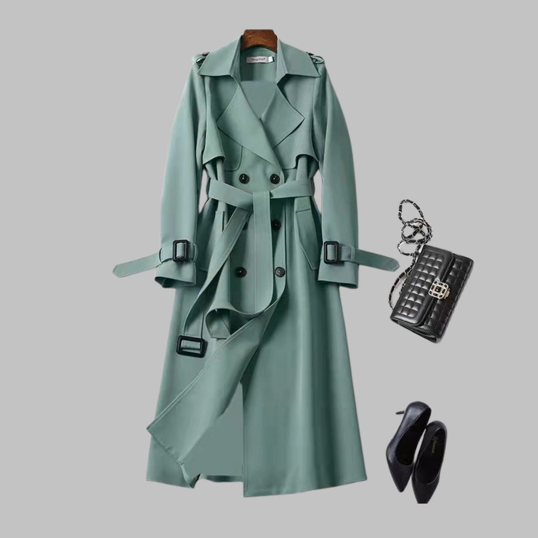 Tia - Elegante Kniestijl Losse Jas