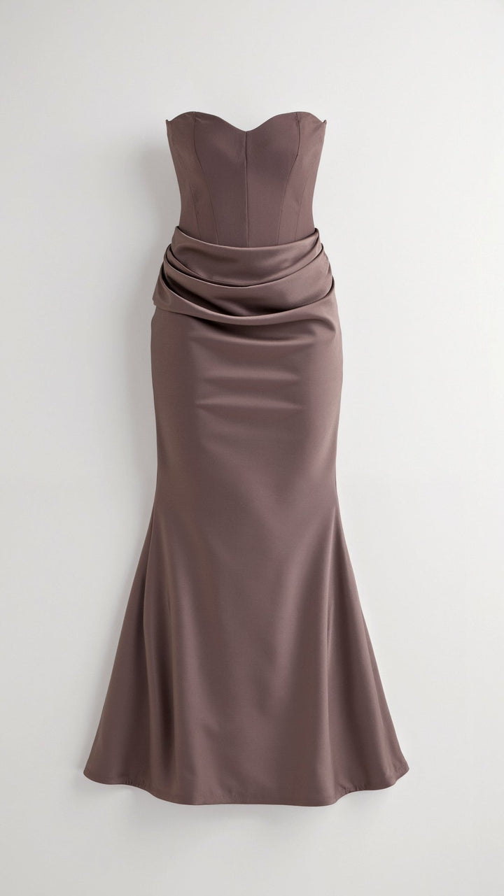 Bella | Dames Bruiloft Gast Kolom Maxi Jurk