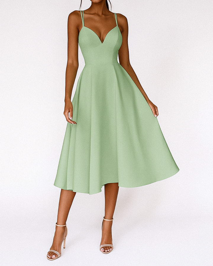 Daisy | Vrouwen Bruidsgast Strapless Midi Jurk