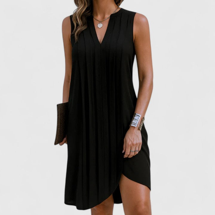 Clarhild | Elegante Flatterende Jurk Met V-Hals