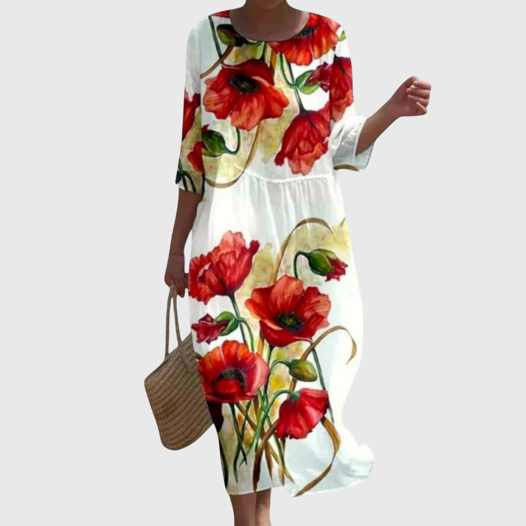 Hayley | Stijlvolle Bloemen Maxi Jurk