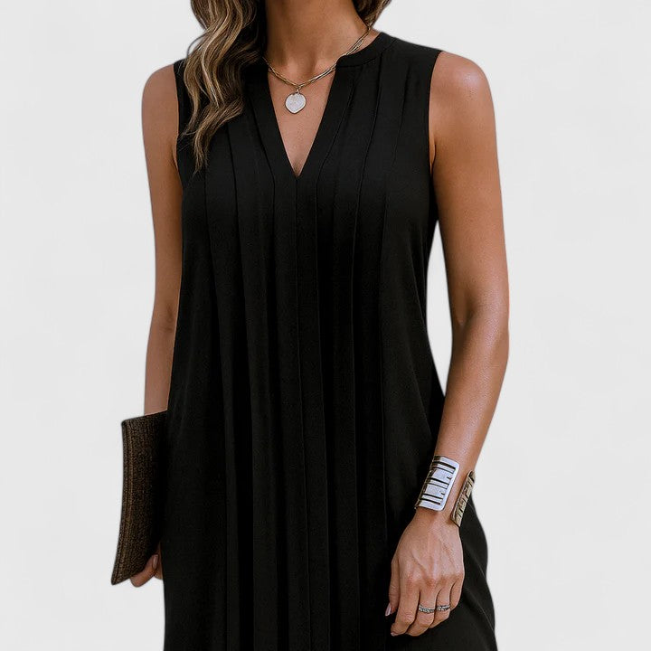 Clarhild | Elegante Flatterende Jurk Met V-Hals