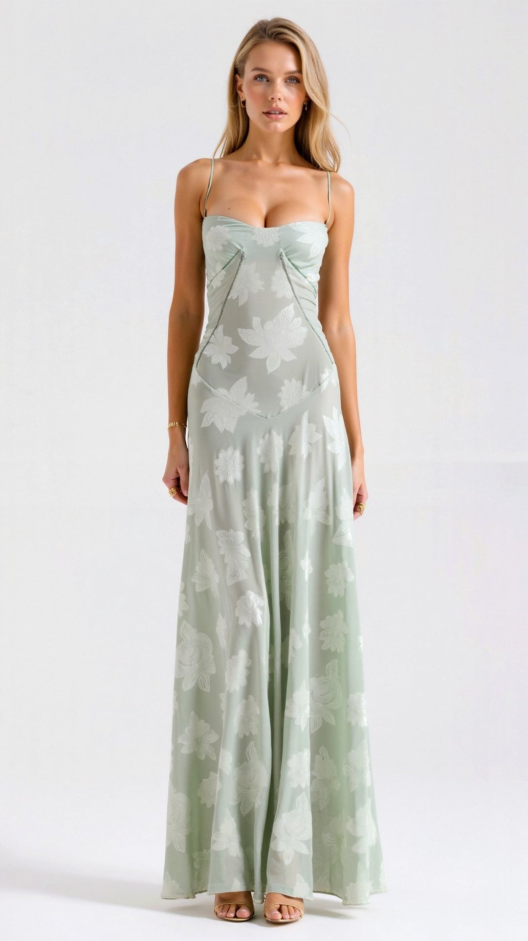 Caroline | Dames Bruiloft Gast Slip Maxi Jurk