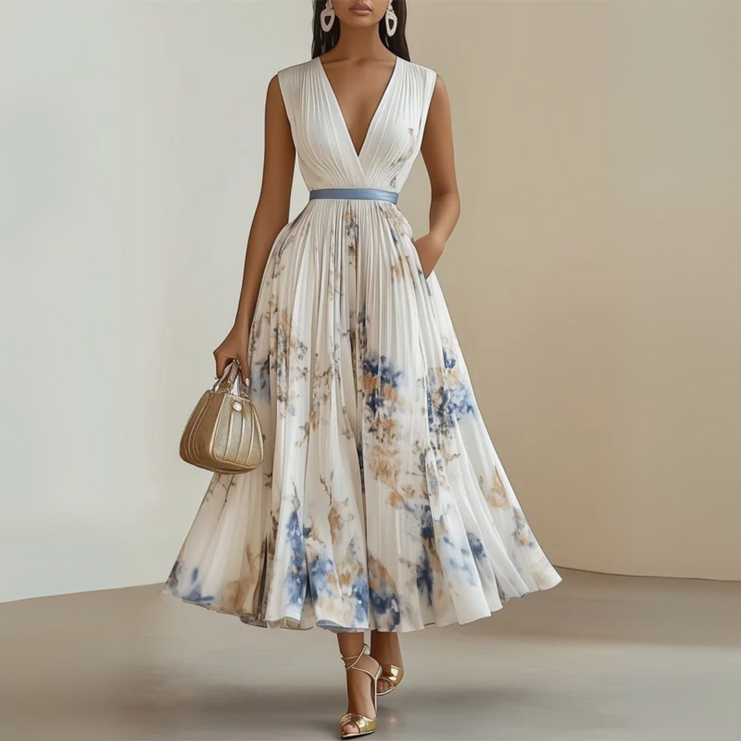 Emma | Vrouwen Flowy Mouwloos Zomer Maxi Jurk