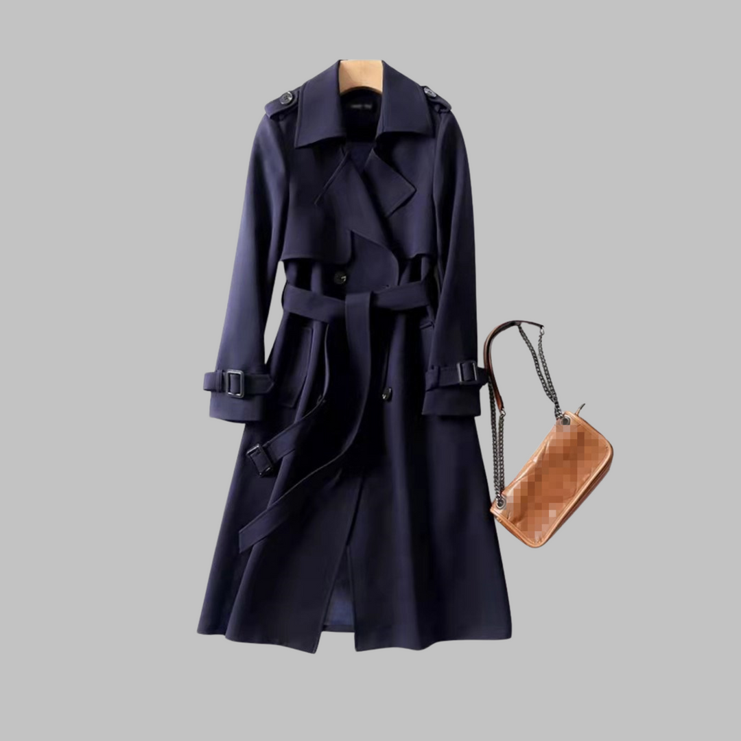 Tia - Elegante Kniestijl Losse Jas