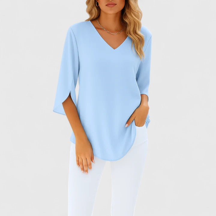 Violetta | Elegante V-Hals Blouse