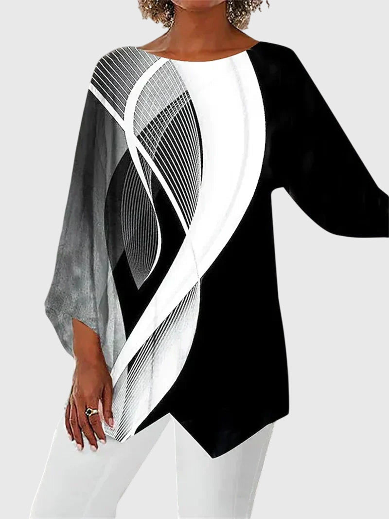 Alayah | Elegante Crew Neck Top