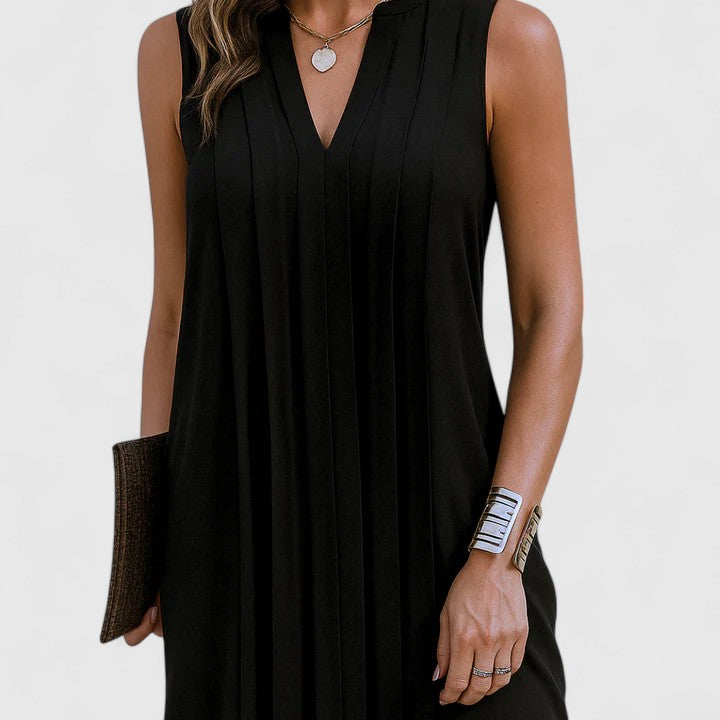 Clarhild | Elegante Flatterende Jurk Met V-Hals