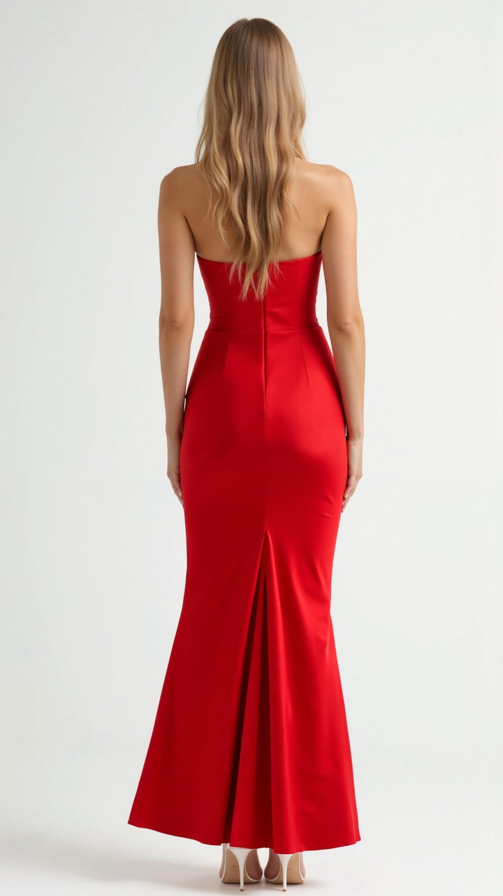 Bella | Dames Bruiloft Gast Kolom Maxi Jurk