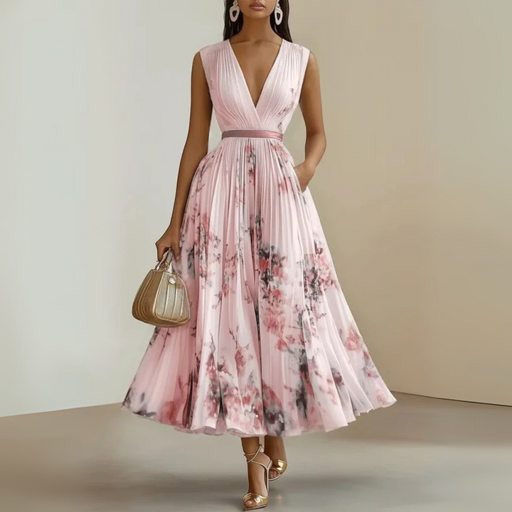 Emma | Vrouwen Flowy Mouwloos Zomer Maxi Jurk