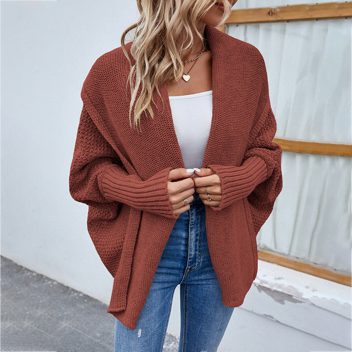 Oversized gebreid vest met brede kraag