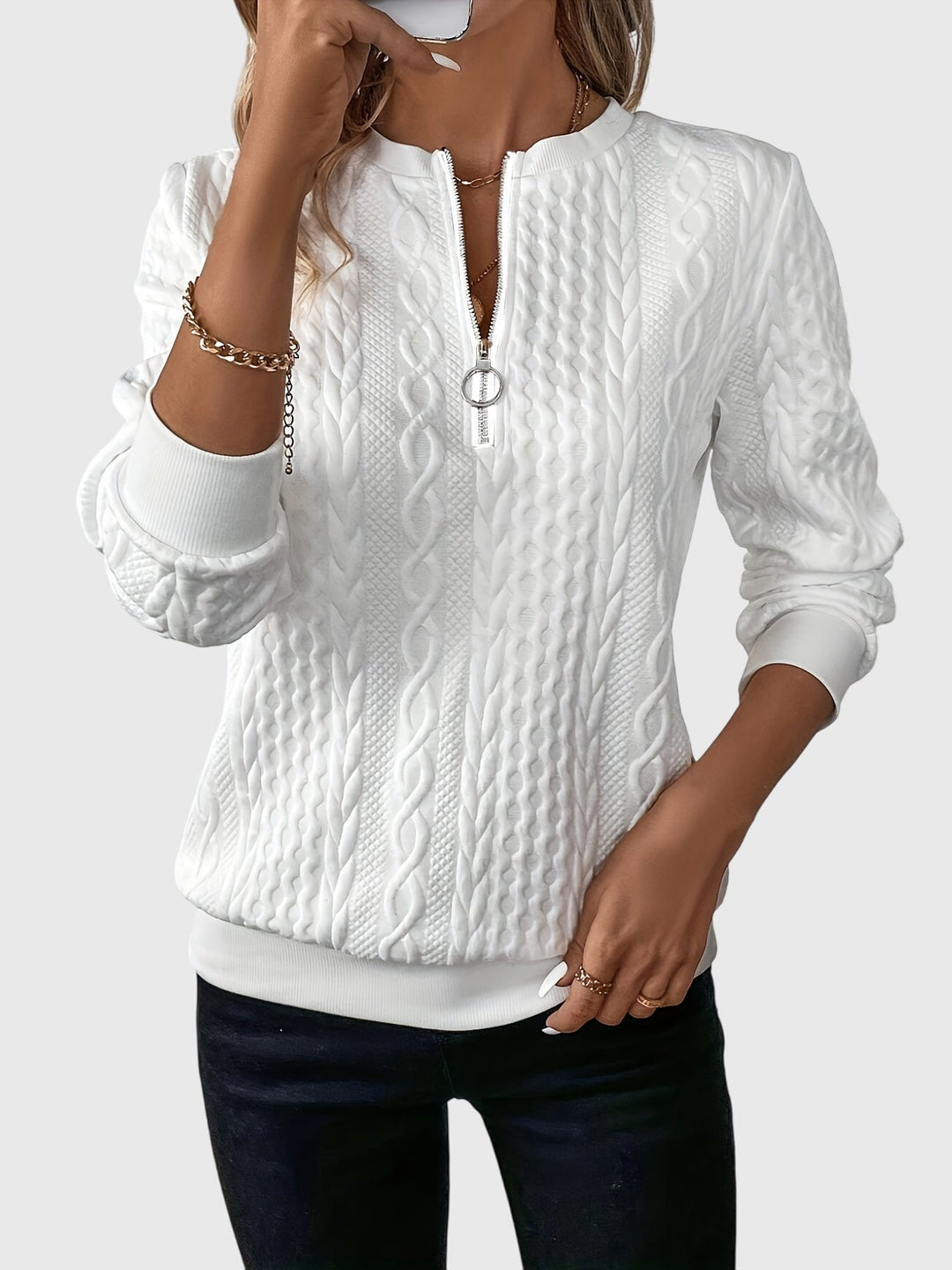 Nora | Sweater Met Rits