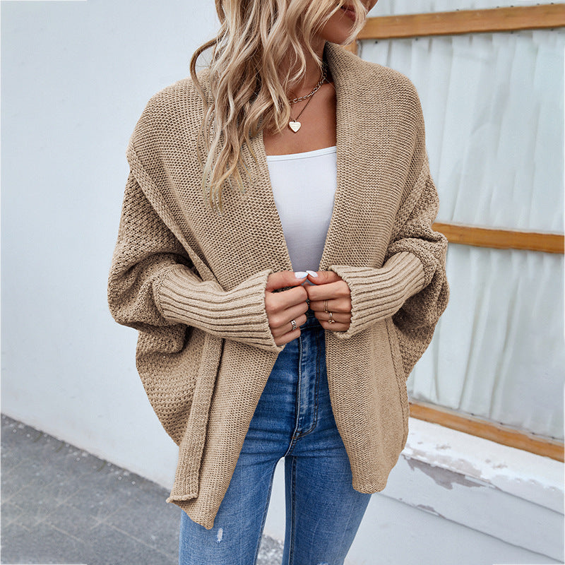Oversized gebreid vest met brede kraag