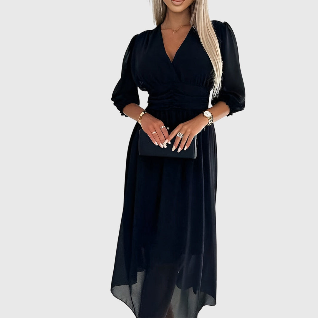 Chloe | Lichtgewicht Zijdeachtige Chiffon Jurk