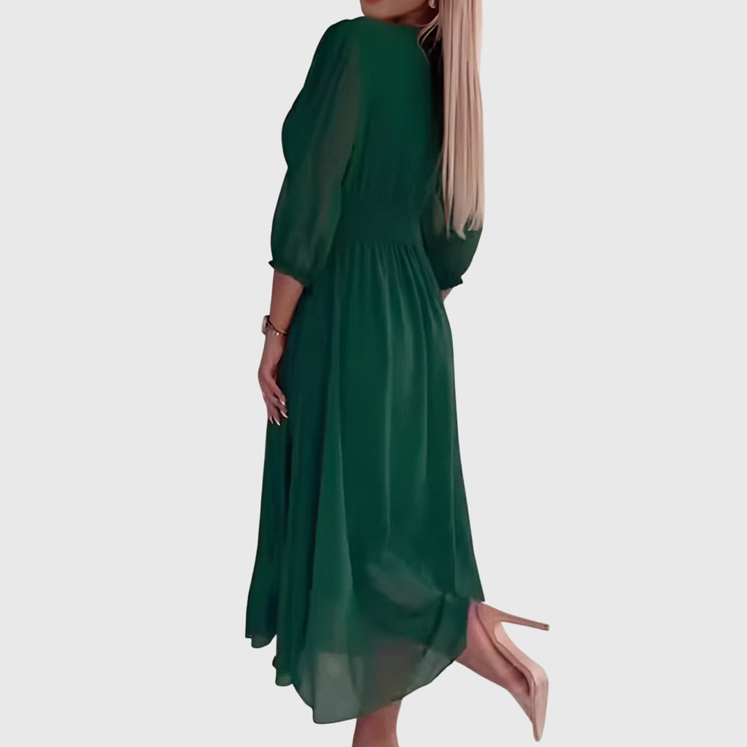 Chloe | Lichtgewicht Zijdeachtige Chiffon Jurk