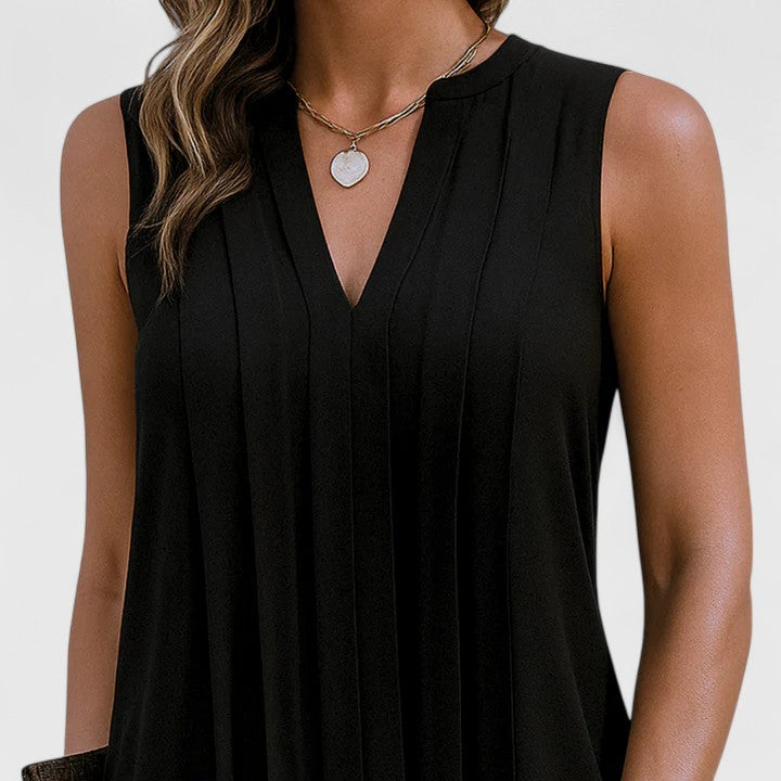 Clarhild | Elegante Flatterende Jurk Met V-Hals