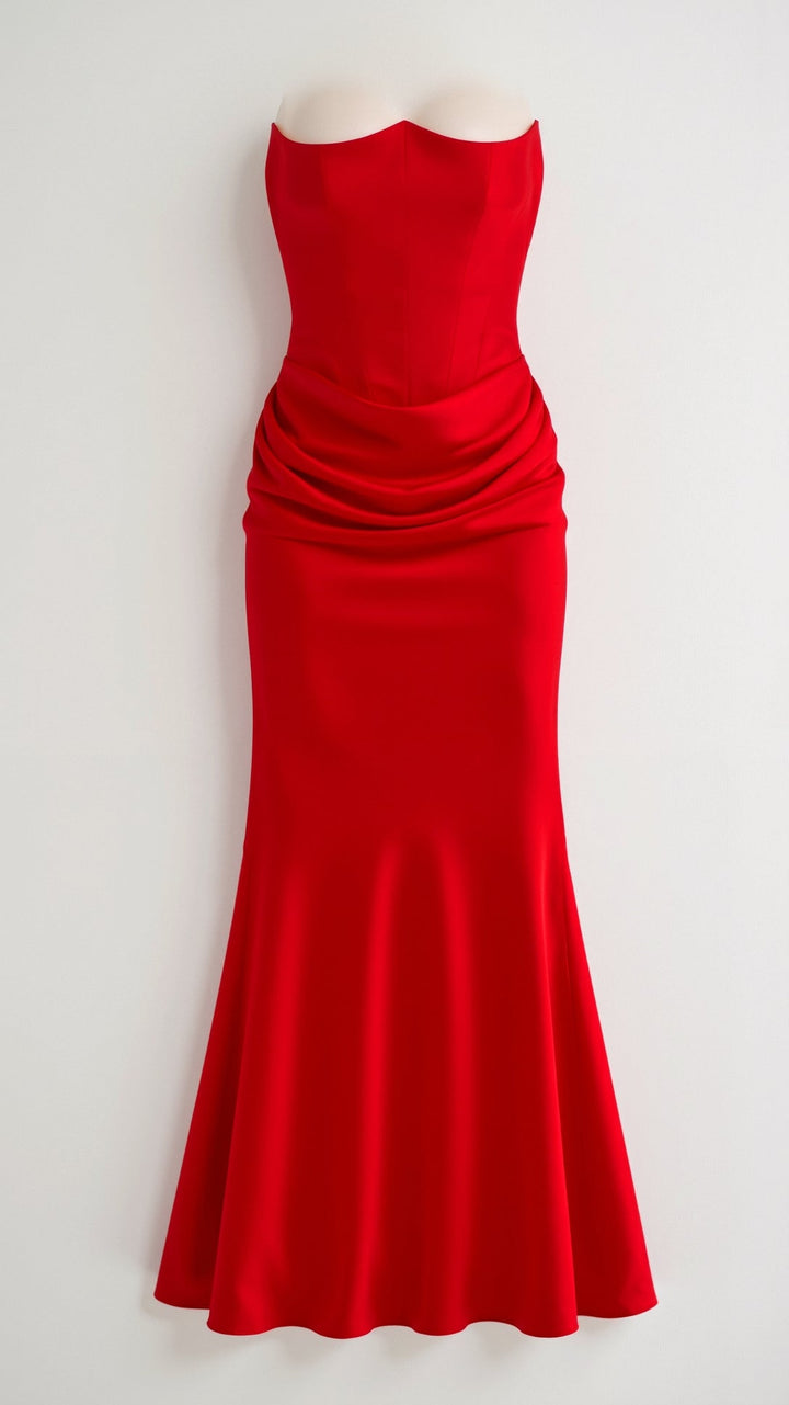 Bella | Dames Bruiloft Gast Kolom Maxi Jurk