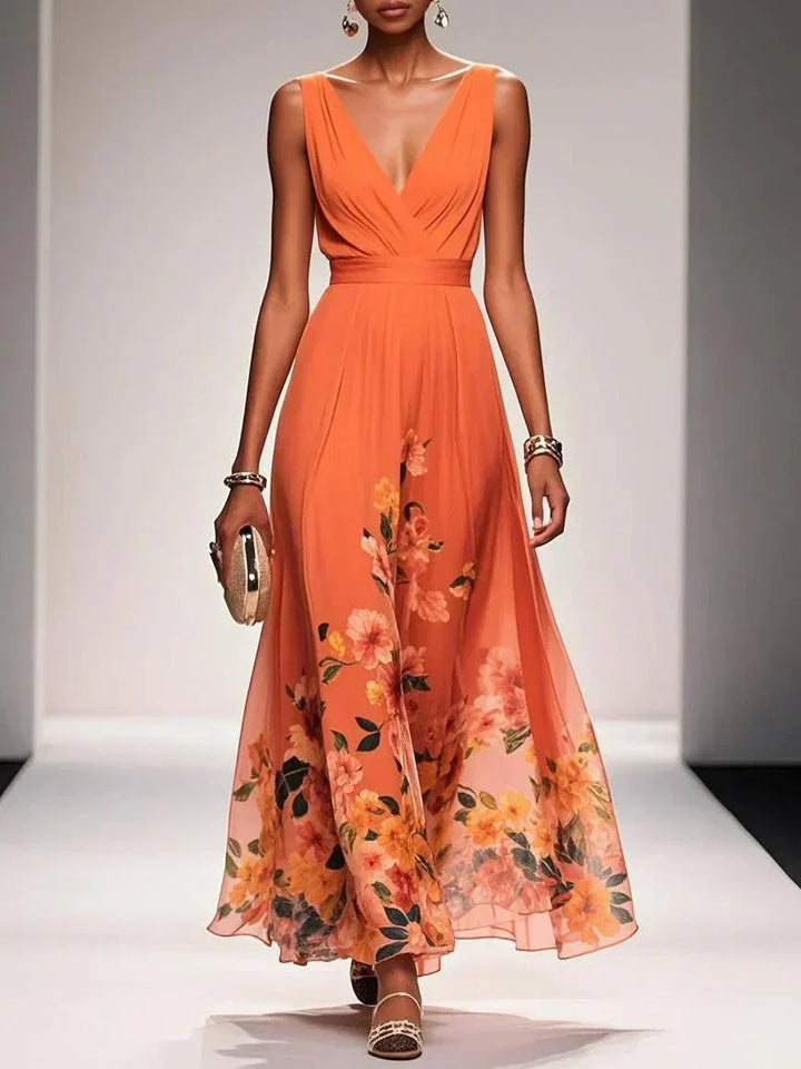 Isabella | Dames Jurk met Bloemenprint voor Bruiloft Gasten
