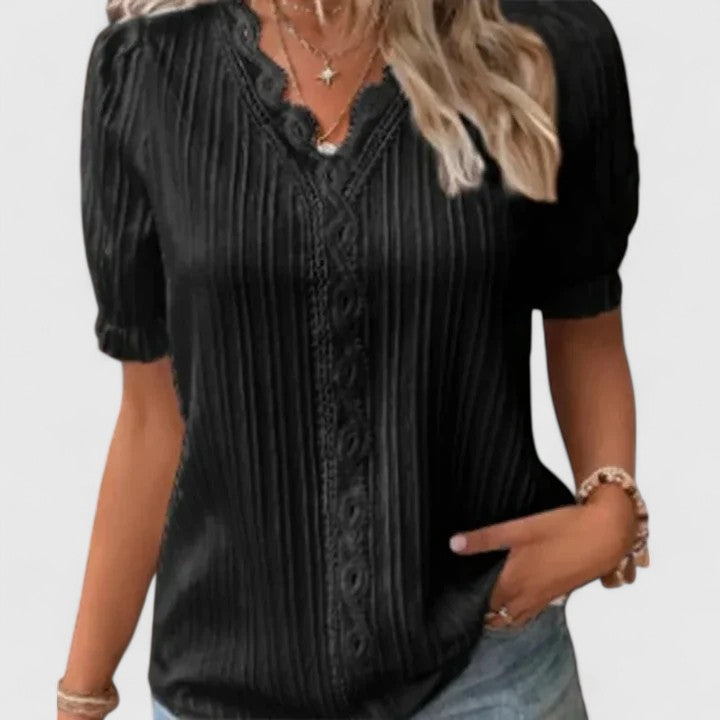 Avienne | Elegante V-hals Blouse