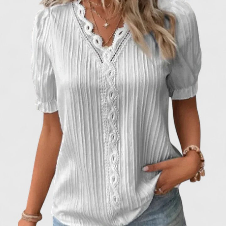 Avienne | Elegante V-hals Blouse