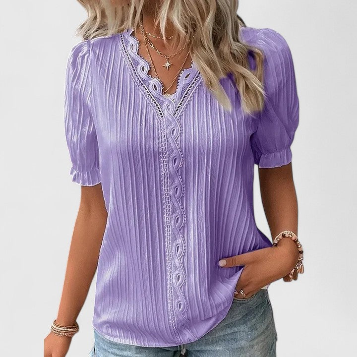 Avienne | Elegante V-hals Blouse
