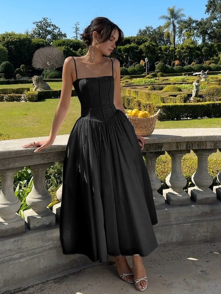 Gabriella | Elegante Corset Midi-jurk voor Bruiloftsgasten