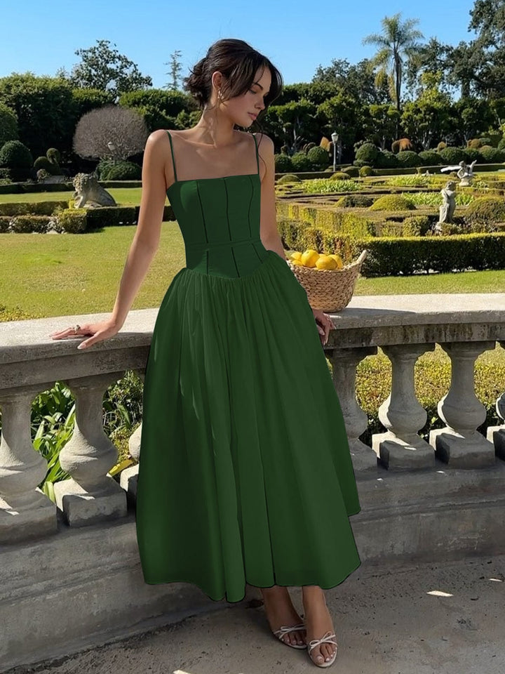 Gabriella | Elegante Corset Midi-jurk voor Bruiloftsgasten