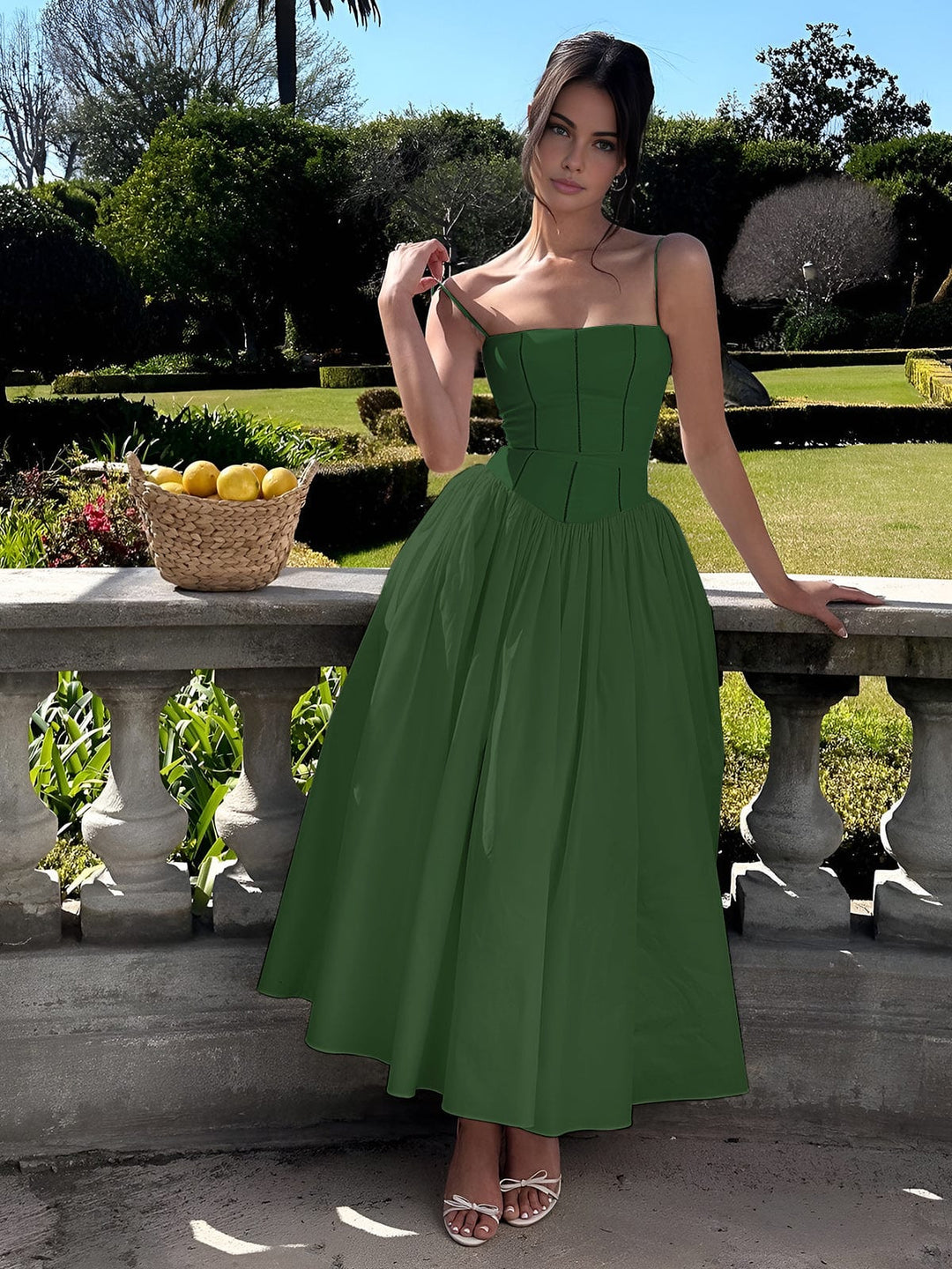 Gabriella | Elegante Corset Midi-jurk voor Vrouwen als Gast op een Bruiloft