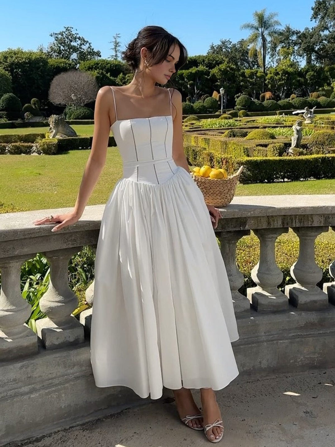 Gabriella | Elegante Corset Midi-jurk voor Vrouwen als Gast op een Bruiloft