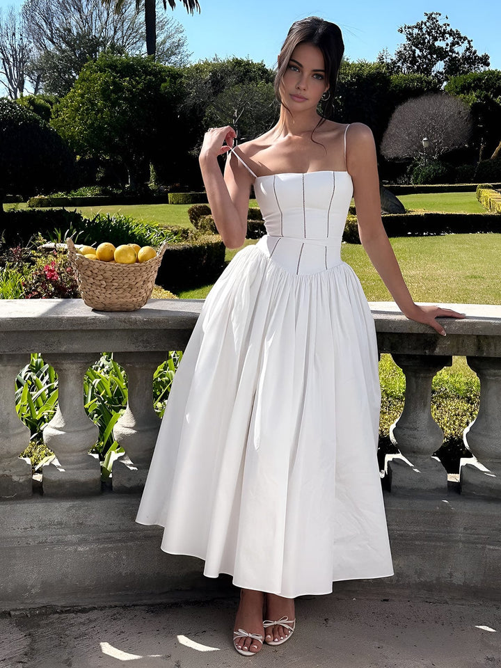 Gabriella | Elegante Corset Midi-jurk voor Vrouwen als Gast op een Bruiloft
