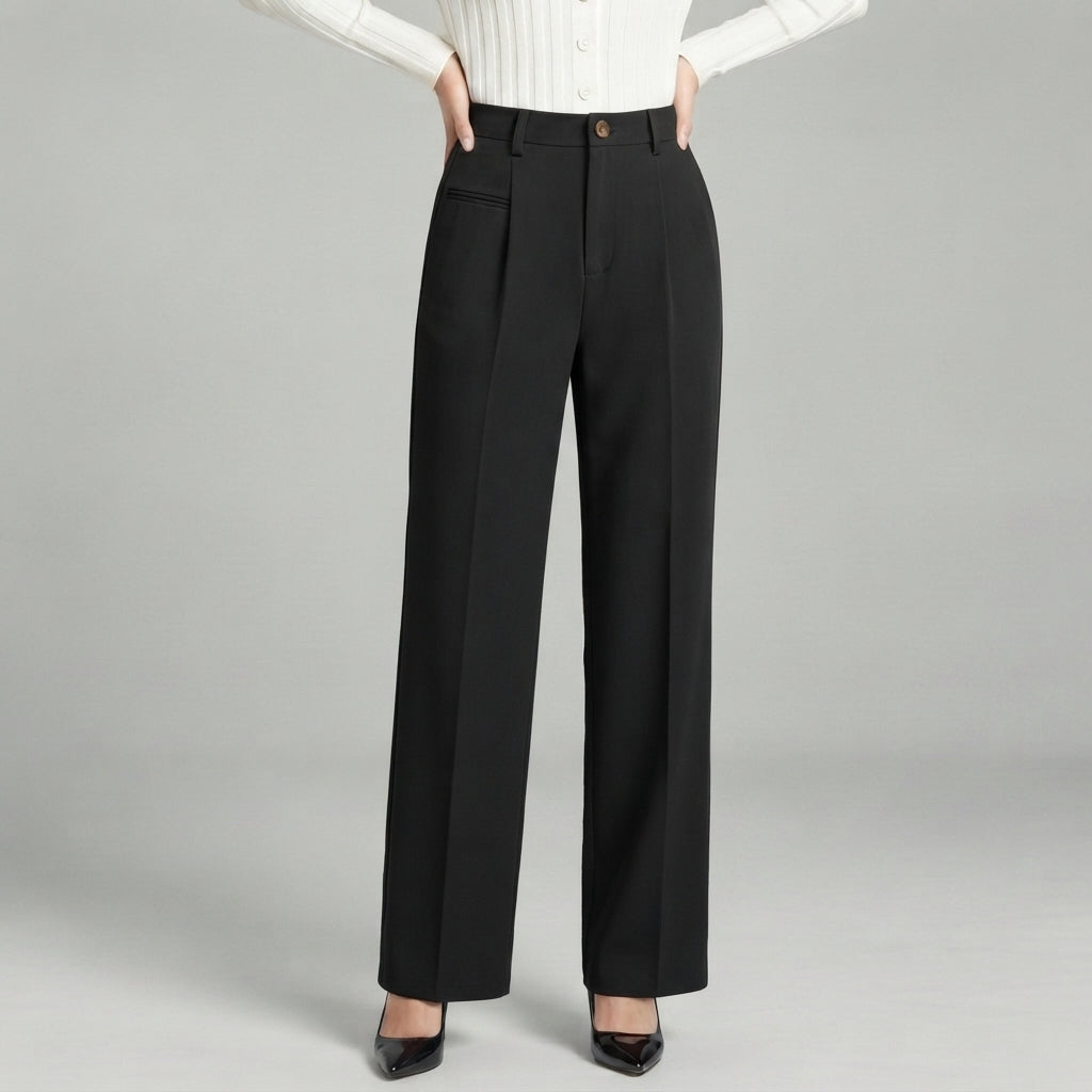 Blair | High-Waisted Pleated Wide-Leg Trousers