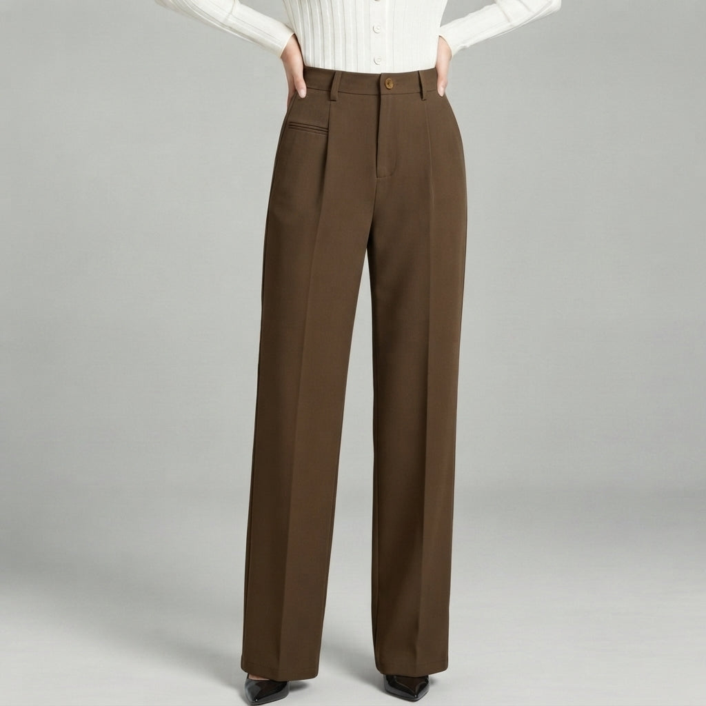 Blair | High-Waisted Pleated Wide-Leg Trousers