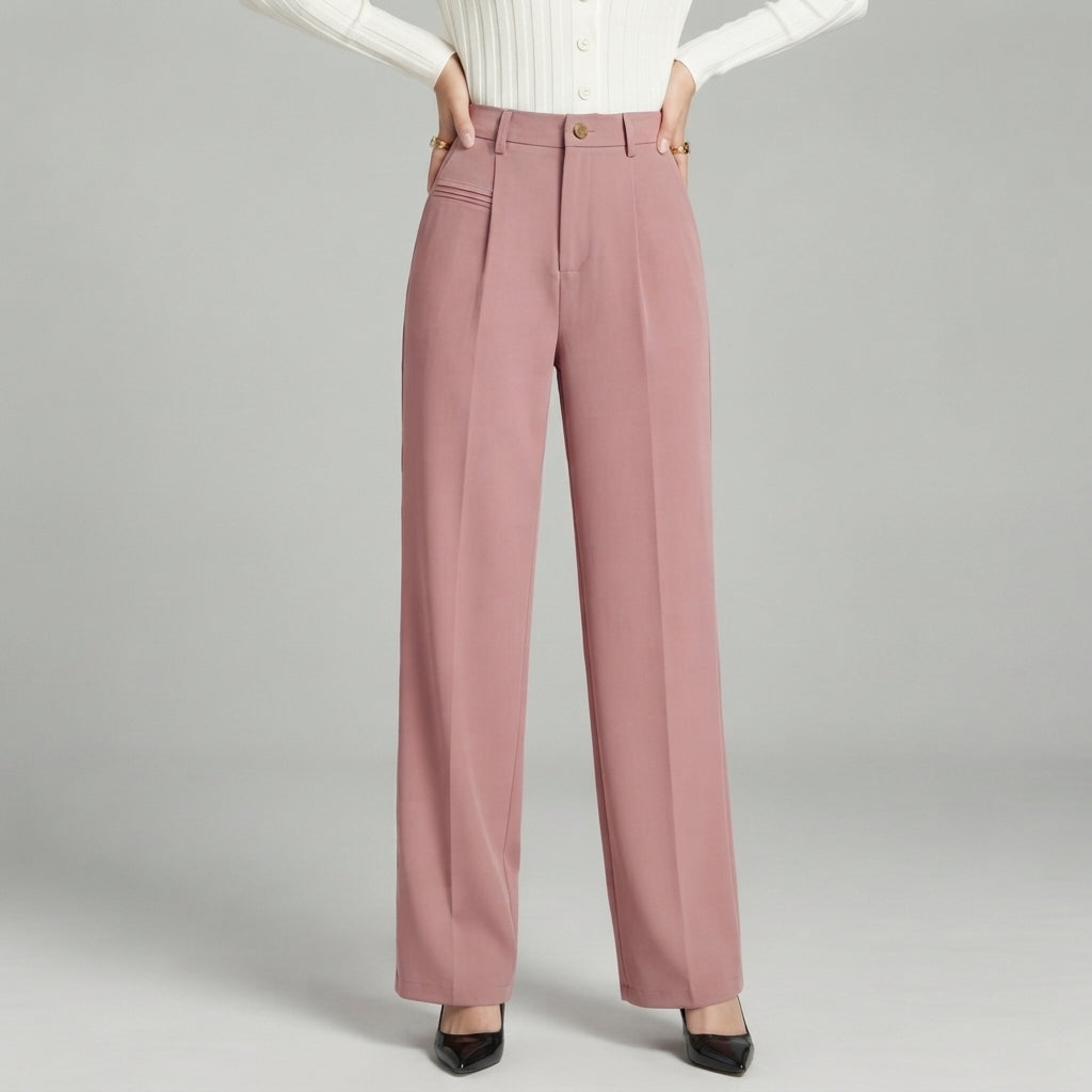Blair | High-Waisted Pleated Wide-Leg Trousers