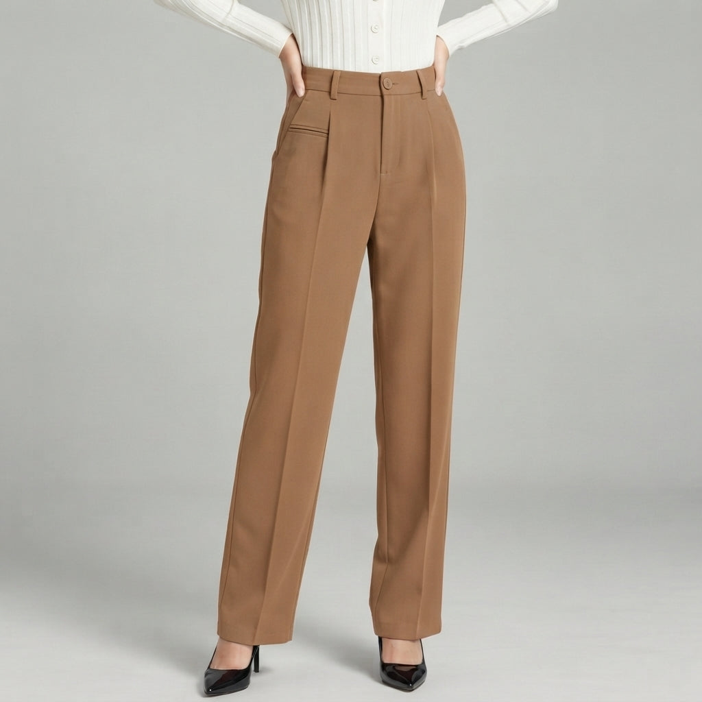Blair | High-Waisted Pleated Wide-Leg Trousers