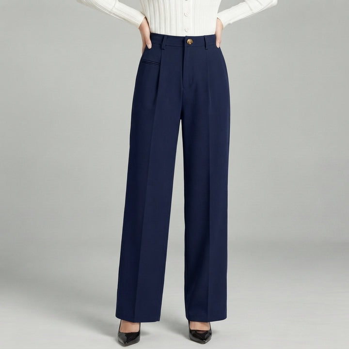 Blair | High-Waisted Pleated Wide-Leg Trousers