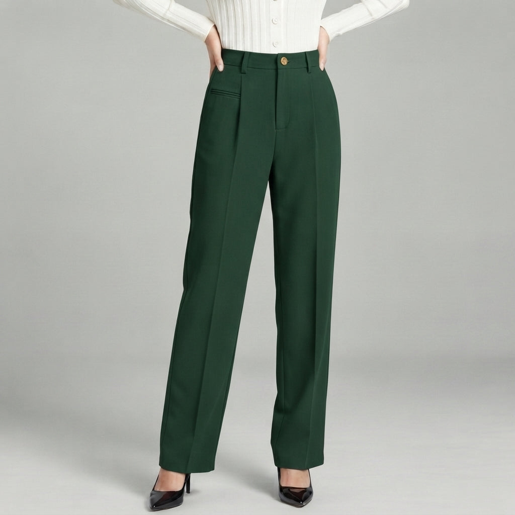 Blair | High-Waisted Pleated Wide-Leg Trousers