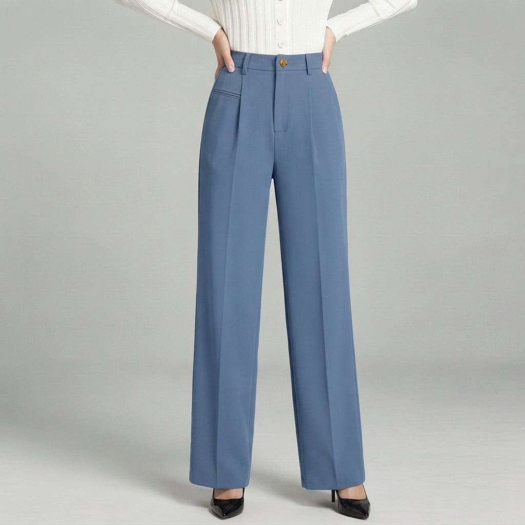 Blair | High-Waisted Pleated Wide-Leg Trousers