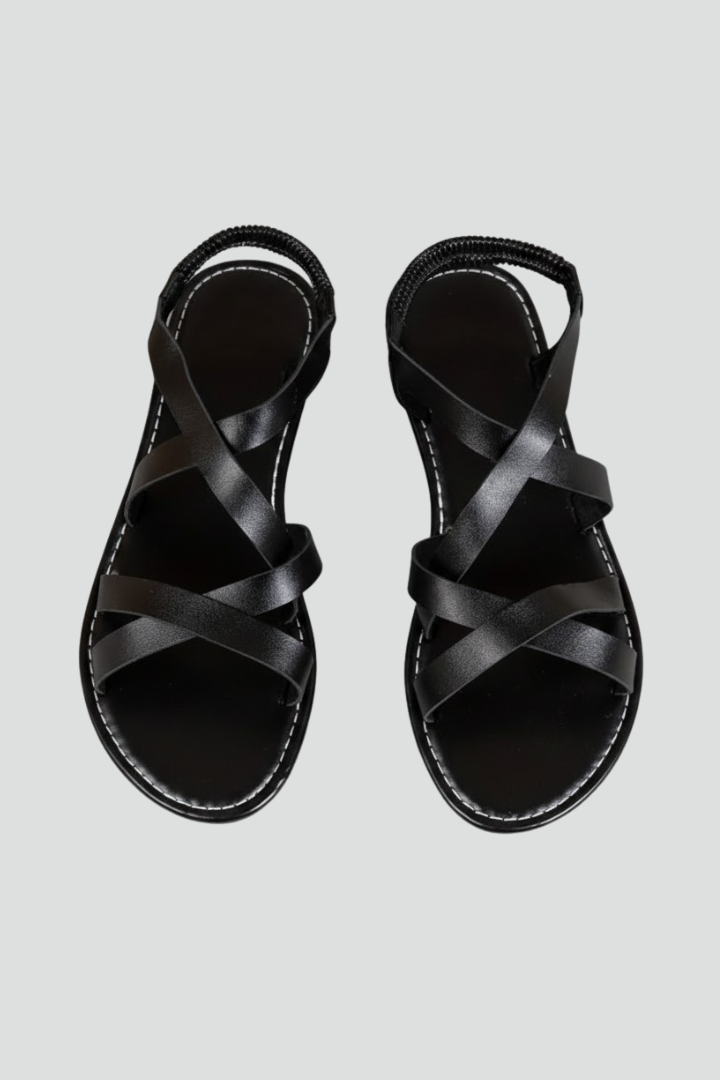 Maria | Vrouwen Plat Sandalen met Kruisbanden