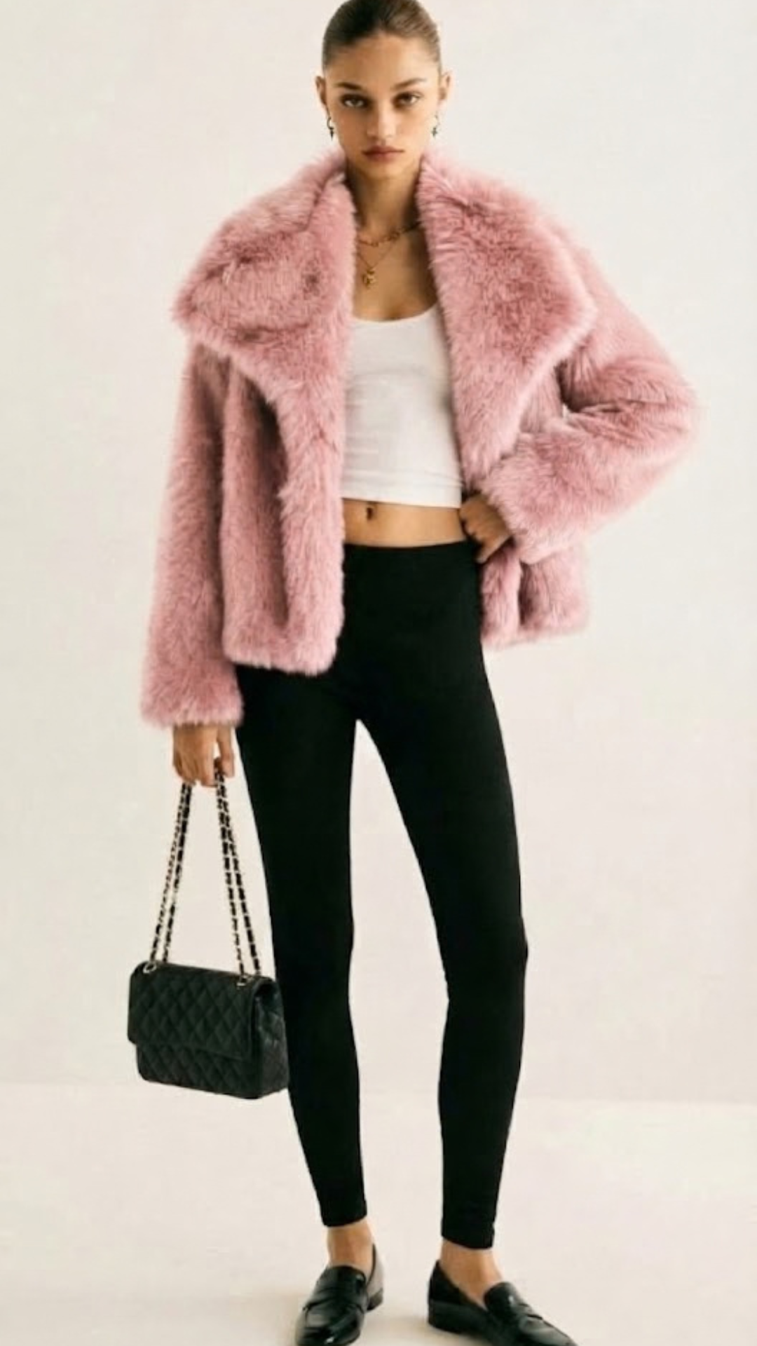 Dames Teddy Korte Jas met Oversized Pasvorm