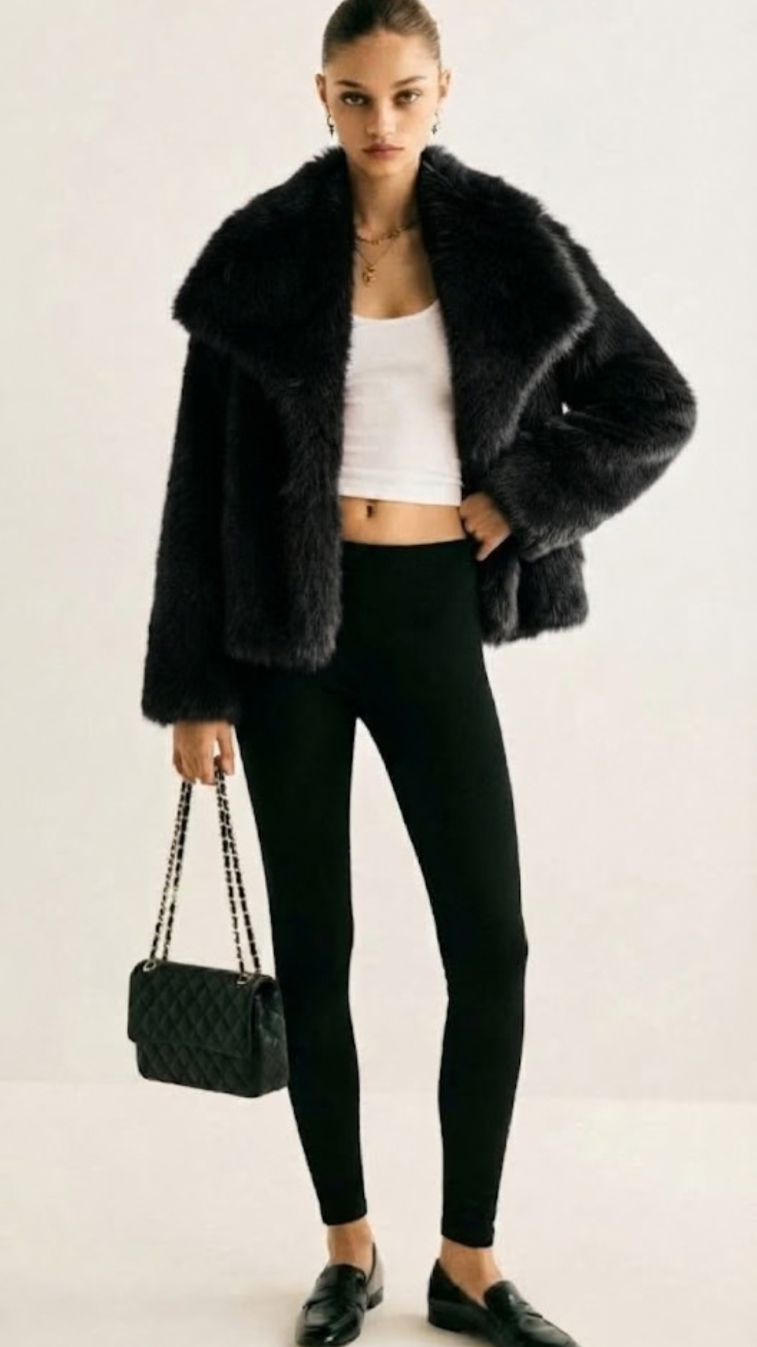 Dames Teddy Korte Jas met Oversized Pasvorm