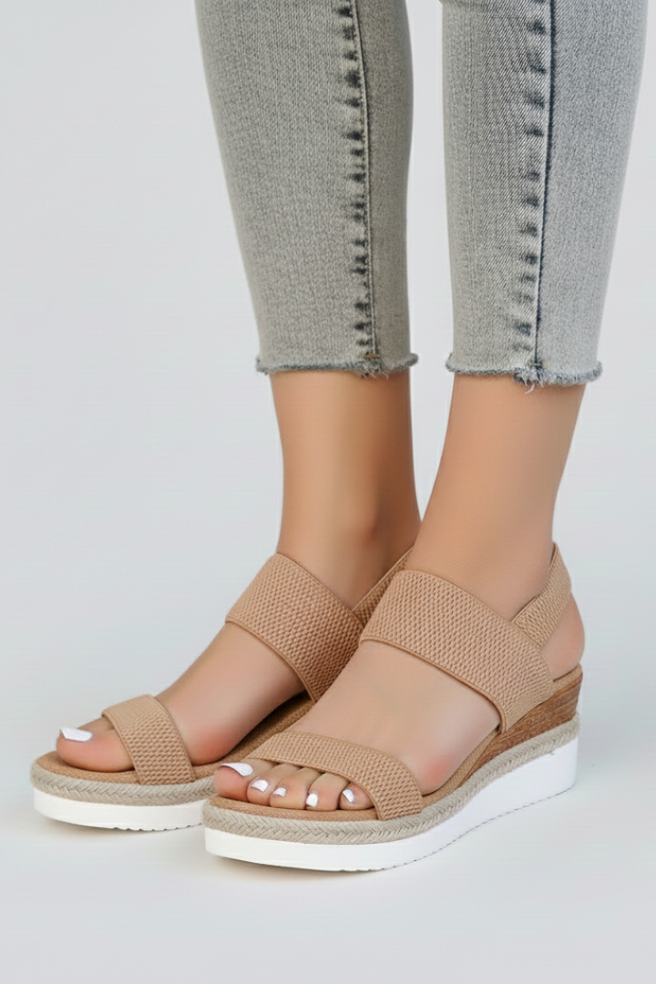 Kylie | Dames Sandalen met Verhoogde Zool en Rekbare Pasvorm