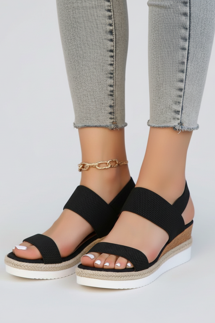 Kylie | Dames Sandalen met Verhoogde Zool en Rekbare Pasvorm
