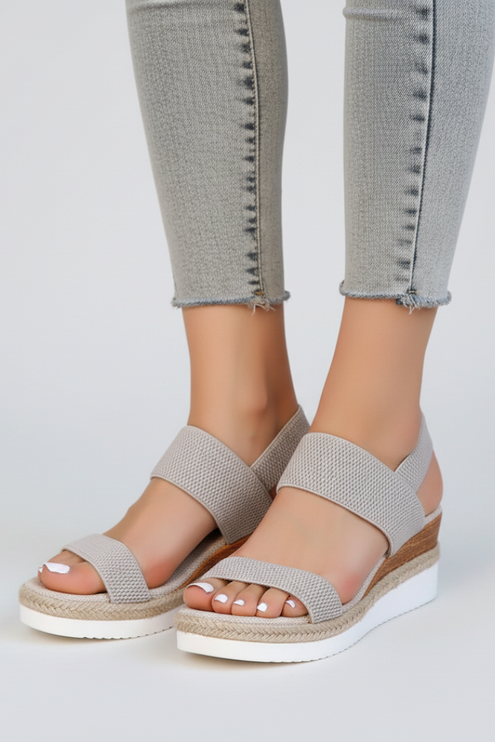 Kylie | Dames Sandalen met Verhoogde Zool en Rekbare Pasvorm