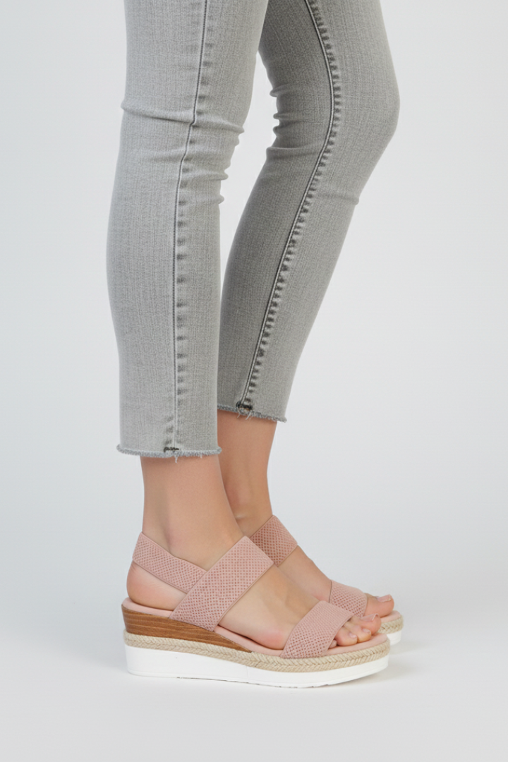 Kylie | Dames Sandalen met Verhoogde Zool en Rekbare Pasvorm