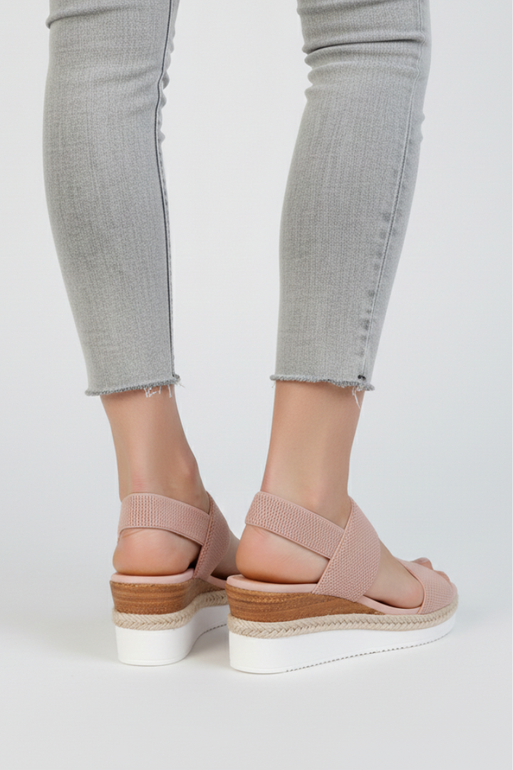 Kylie | Dames Sandalen met Verhoogde Zool en Rekbare Pasvorm
