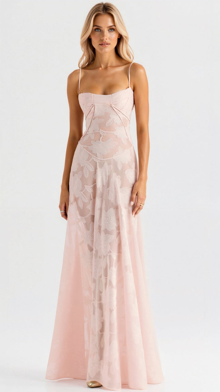 Lauren | Dames Bruiloft Gast Jurk Bustier Maxi Jurk
